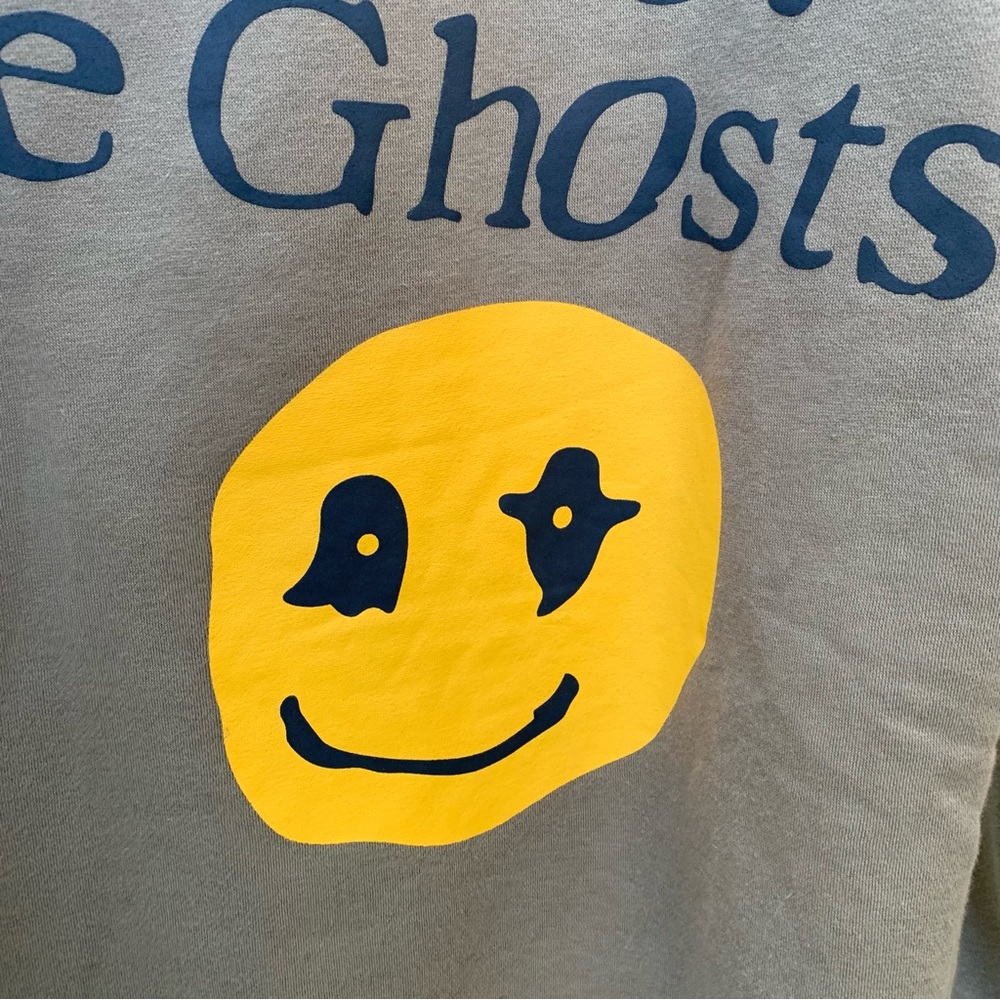 hbat 🫠 Kids See Ghosts 👻 Cropped Crew Sweatshirt Size Medium // graphic tee - Picture 12 of 14